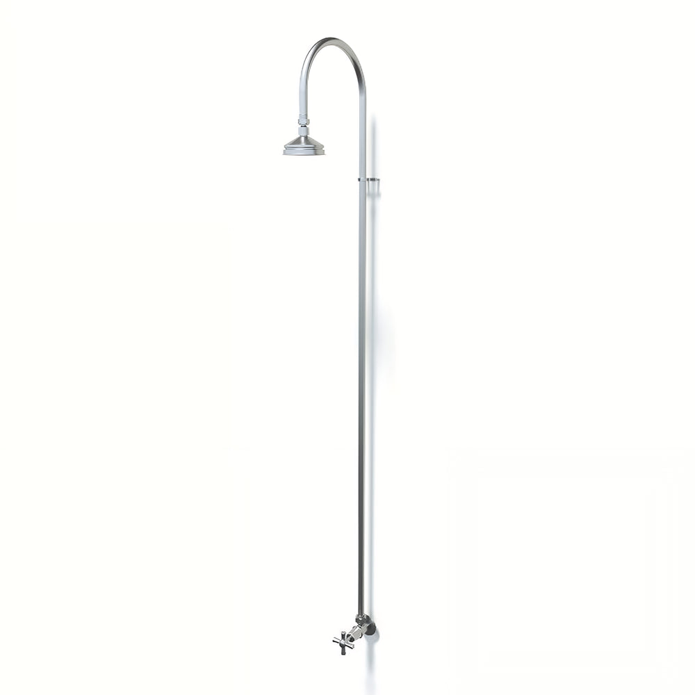 RAINWARE BRIBIE WALL MOUNTED OUTDOOR COLD SHOWER STAINLESS STEEL