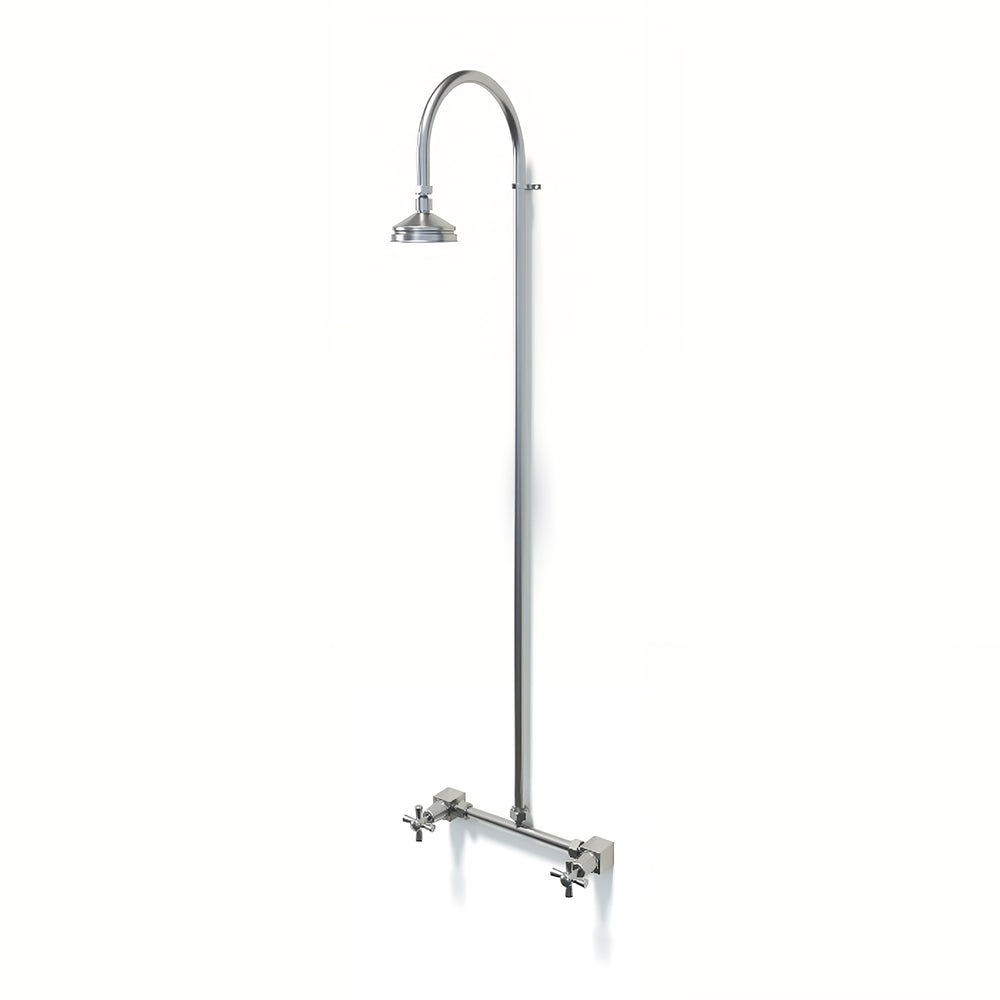 RAINWARE BRIBIE WALL MOUNTED OUTDOOR HOT AND COLD SHOWER STAINLESS STEEL