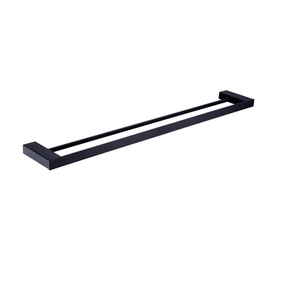 NERO CELIA NON-HEATED DOUBLE TOWEL RAILS MATTE BLACK (AVAILABLE IN 600MM AND 800MM)