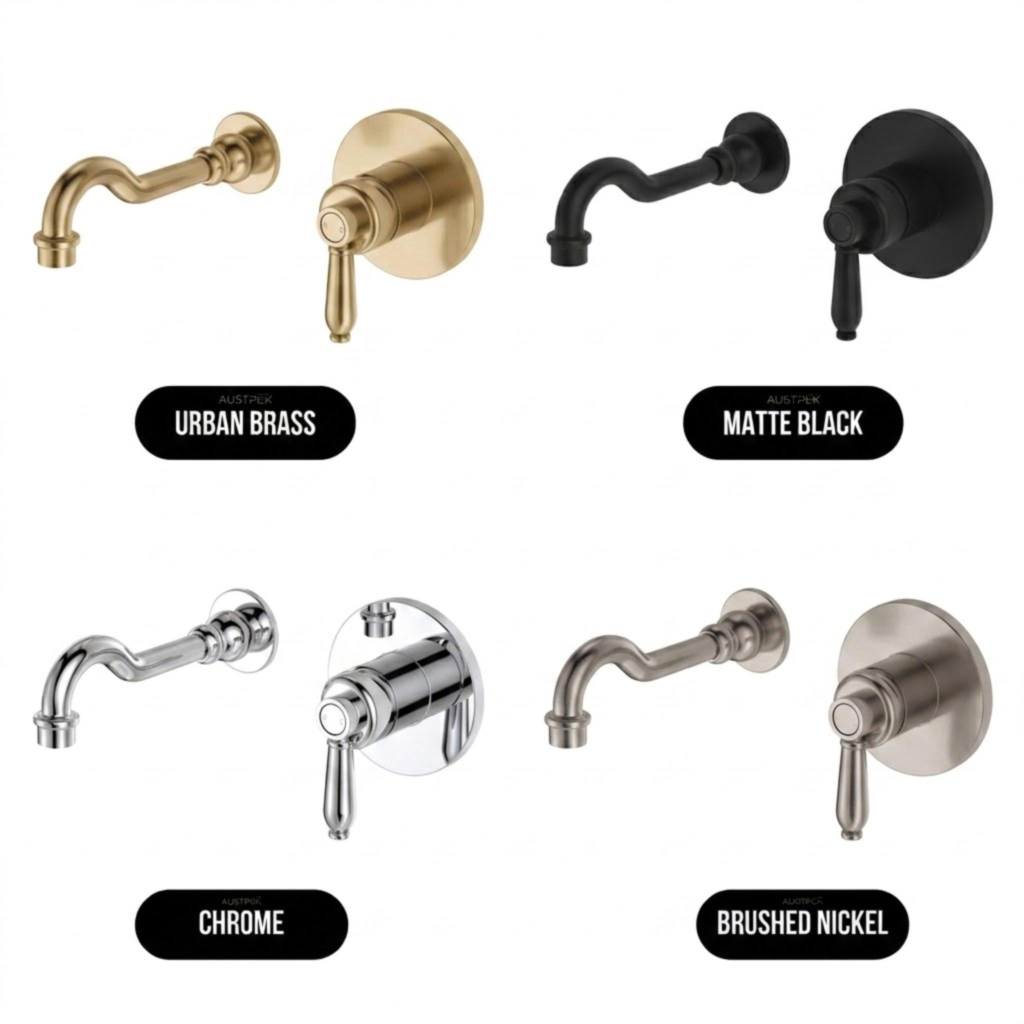 FIENZA ELEANOR WALL BASIN/BATH MIXER SET 215MM CHROME