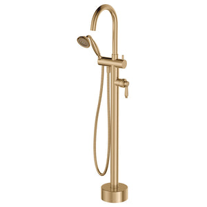 FIENZA ELEANOR FLOOR STANDING BATH MIXER WITH HAND SHOWER URBAN BRASS
