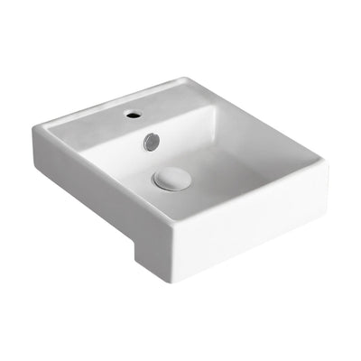 FIENZA HELEN JUNIOR SEMI-RECESSED BASIN GLOSS WHITE 415MM