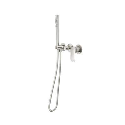 LINSOL CAPO 3-PLATE WALL MIXER WITH HAND SHOWER BRUSHED NICKEL