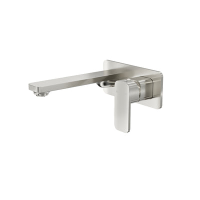 LINSOL ZIA WALL BASIN / BATH MIXER 175MM  BRUSHED NICKEL