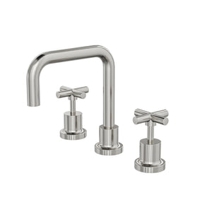 LINSOL TRE CROSS HANDLE BASIN SET BRUSHED NICKEL