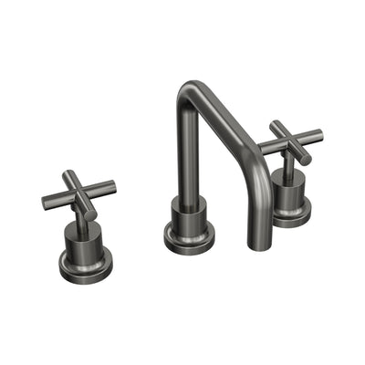 LINSOL TRE CROSS HANDLE BASIN SET GUN METAL