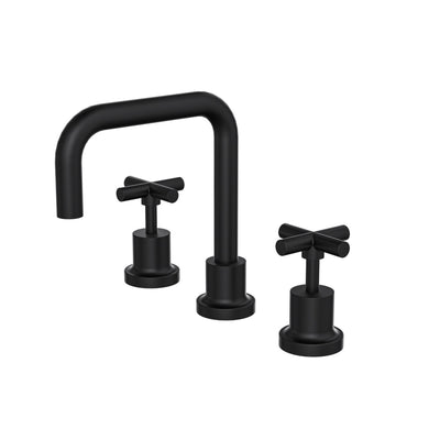 LINSOL TRE CROSS HANDLE BASIN SET MATTE BLACK