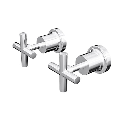 LINSOL TRE CROSS HANDLE WALL TOP ASSEMBLIES CHROME