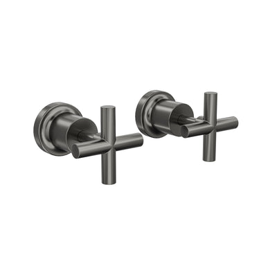 LINSOL TRE CROSS HANDLE WALL TOP ASSEMBLIES GUN METAL