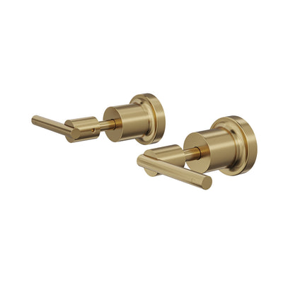 LINSOL TRE LEVER HANDLE WALL TOP ASSEMBLIES BRUSHED BRASS