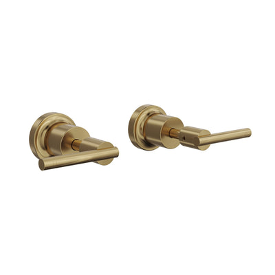 LINSOL TRE LEVER HANDLE WALL TOP ASSEMBLIES BRUSHED BRASS