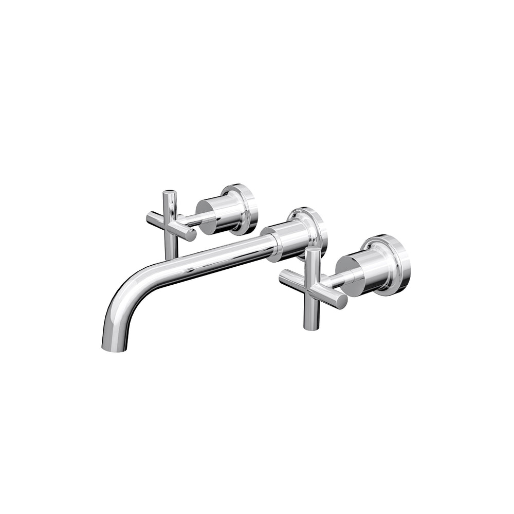 LINSOL TRE CROSS HANDLE BATH SET CHROME