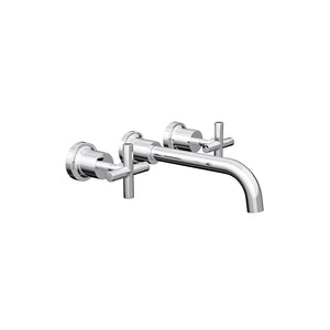 LINSOL TRE CROSS HANDLE BATH SET CHROME