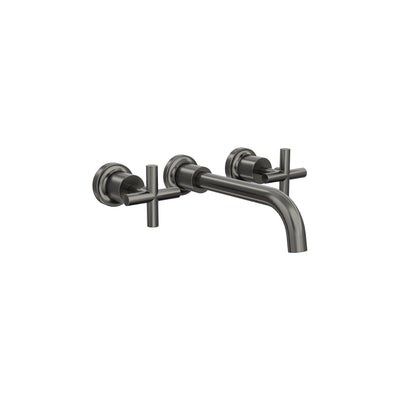 LINSOL TRE CROSS HANDLE BATH SET GUN METAL