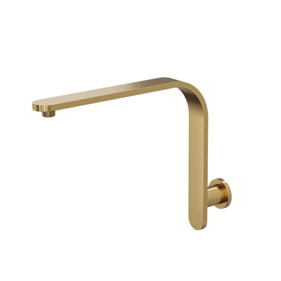 LINSOL CORSICA FLAT UPSWEPT WALL ARM 280MM BRUSHED BRASS