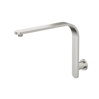 LINSOL CORSICA FLAT UPSWEPT WALL ARM 280MM BRUSHED NICKEL