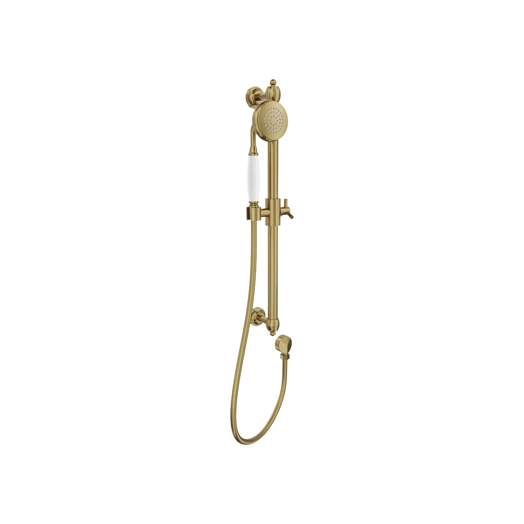 LINSOL KLASSIQUE SHOWER RAIL 616MM BRUSHED BRASS