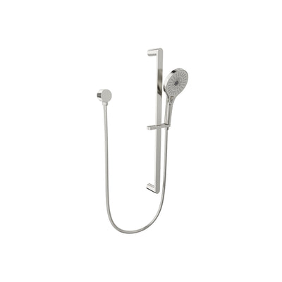 LINSOL OCEANJET LEAD FREE SLIDING SHOWER RAIL 681MM BRUSHED NICKEL