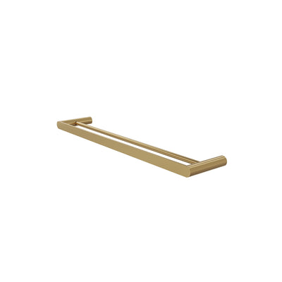 LINSOL CIRCLE DOUBLE TOWEL RAIL BRUSHED BRASS (AVAILABLE IN 600MM AND 800MM)