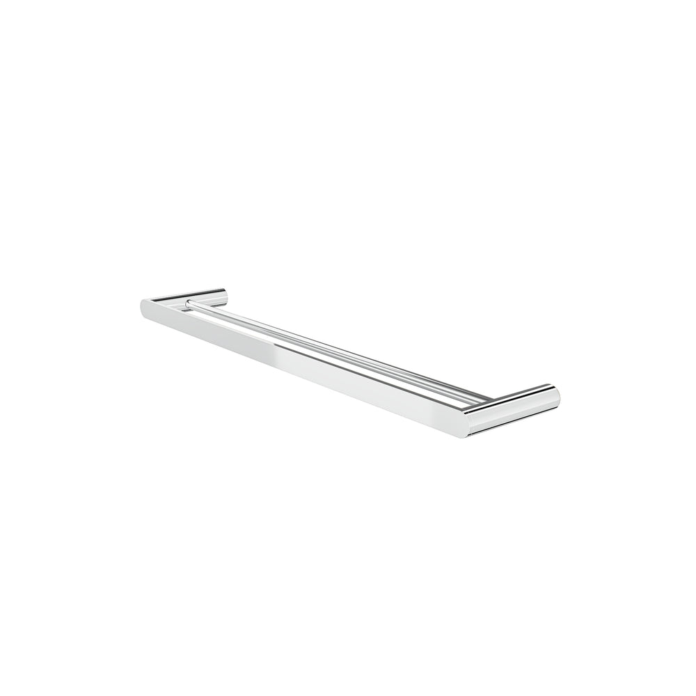 LINSOL CIRCLE DOUBLE TOWEL RAIL CHROME (AVAILABLE IN 600MM AND 800MM)