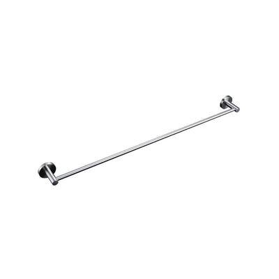 LINSOL LUX S2 LEAD FREE NON HEATED SINGLE TOWEL RAIL 800MM BRUSHED NICKEL