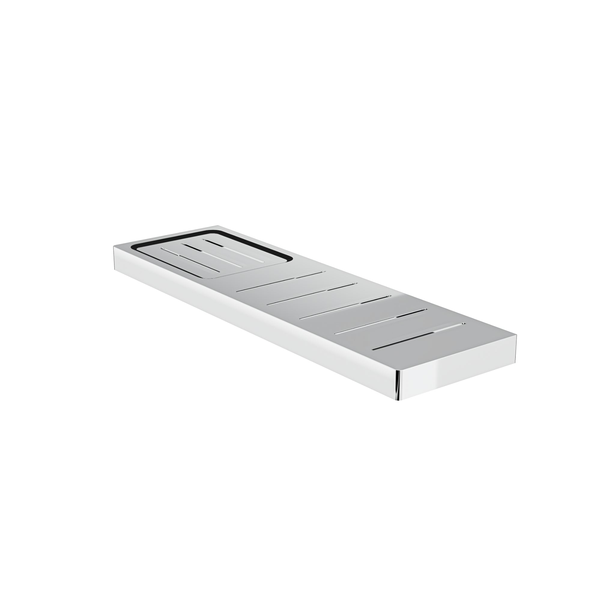 LINSOL CIRCLE LEAD FREE METAL SHELF WITH SOAP DISH CHROME