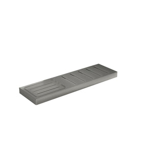 LINSOL CIRCLE METAL SHELF WITH SOAP DISH GUN METAL
