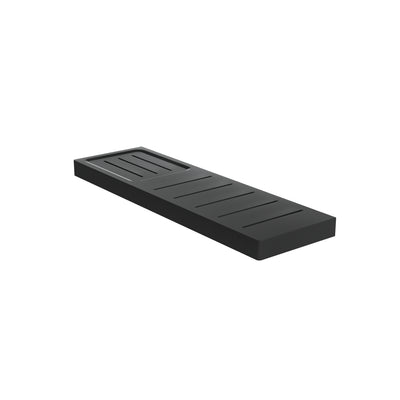 LINSOL CIRCLE LEAD FREE METAL SHELF WITH SOAP DISH MATTE BLACK