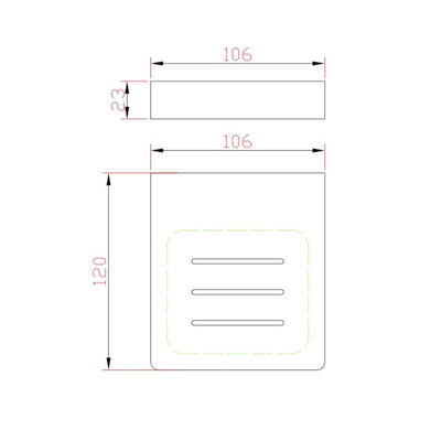LINSOL CIRCLE LEAD FREE SOAP DISH HOLDER BRUSHED NICKEL