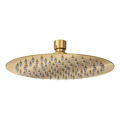 LINSOL SOUL ECO LEAD FREE ROUND SHOWER HEAD 200MM BRUSHED BRASS