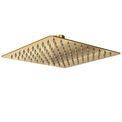 LINSOL OCEAN LEAD FREE SQUARE SHOWER HEAD 200MM BRUSHED BRASS
