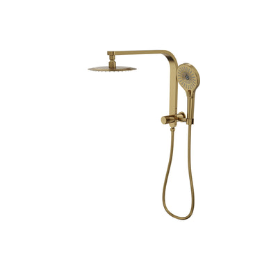 LINSOL OCEANJET TWIN SHOWER SYSTEM BRUSHED BRASS