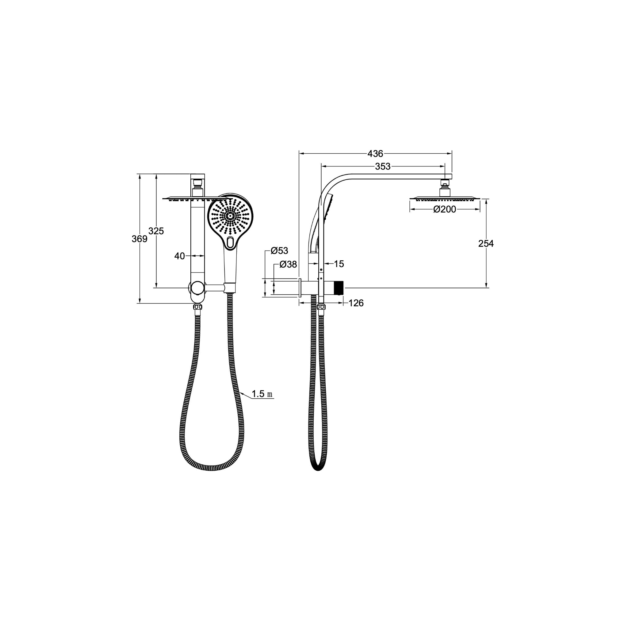 LINSOL OCEANJET TWIN SHOWER SYSTEM CHROME