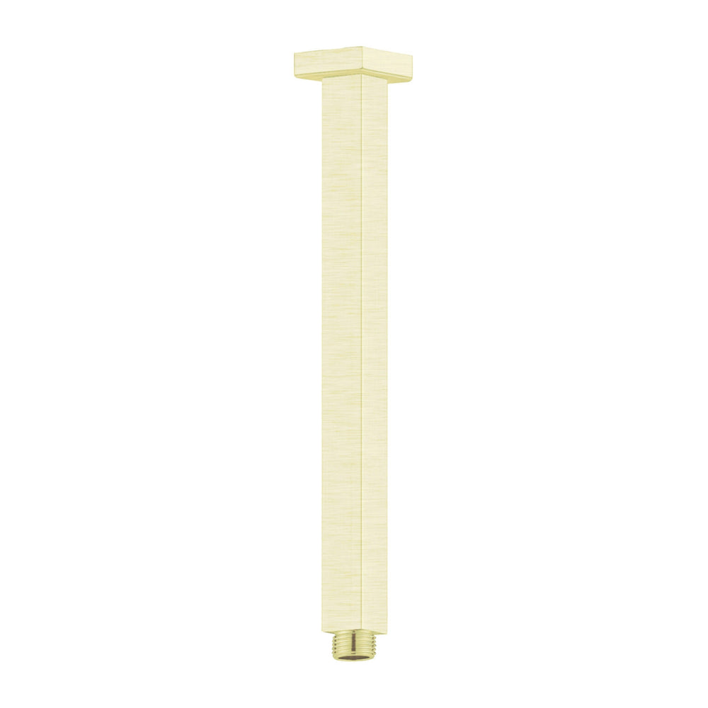NERO SQUARE CEILING SHOWER ARM 300MM BRUSHED GOLD
