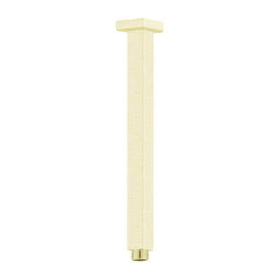NERO SQUARE CEILING SHOWER ARM 300MM BRUSHED GOLD