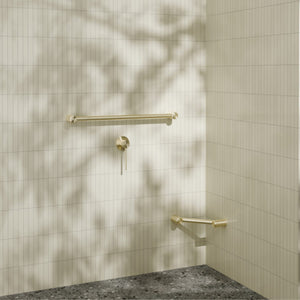 NERO MECCA CARE FOOTREST CORNER GRAB RAIL 215MM BRUSHED GOLD