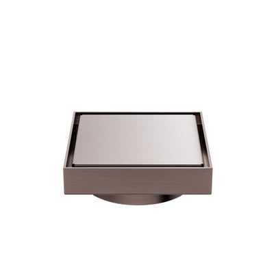 NERO SQUARE TILE INSERT FLOOR WASTE BRUSHED BRONZE 130MM