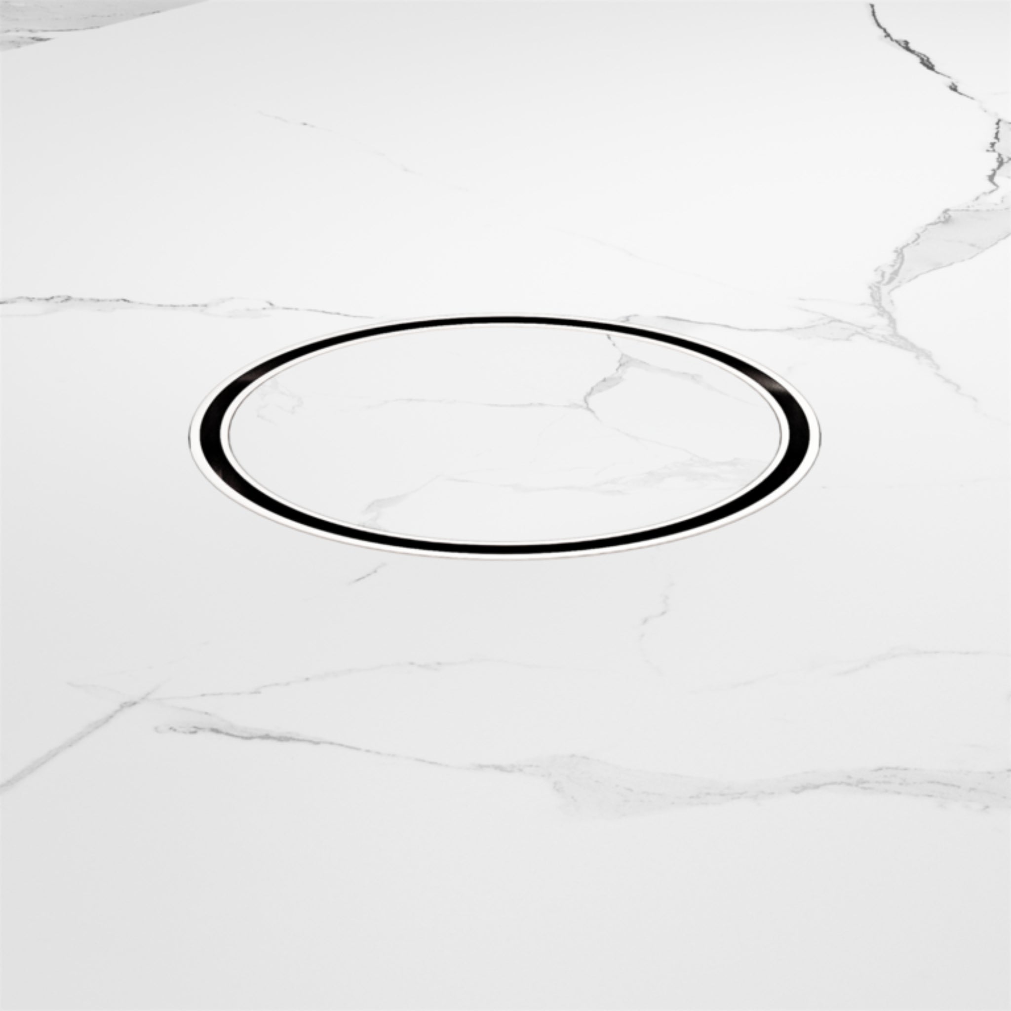 NERO TILE INSERT FLOOR WASTE 130MM CHROME