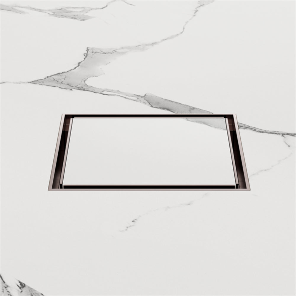 NERO TILE INSERT FLOOR WASTE 100MM BRUSHED BRONZE
