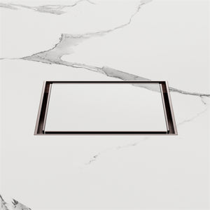NERO TILE INSERT FLOOR WASTE 100MM BRUSHED BRONZE