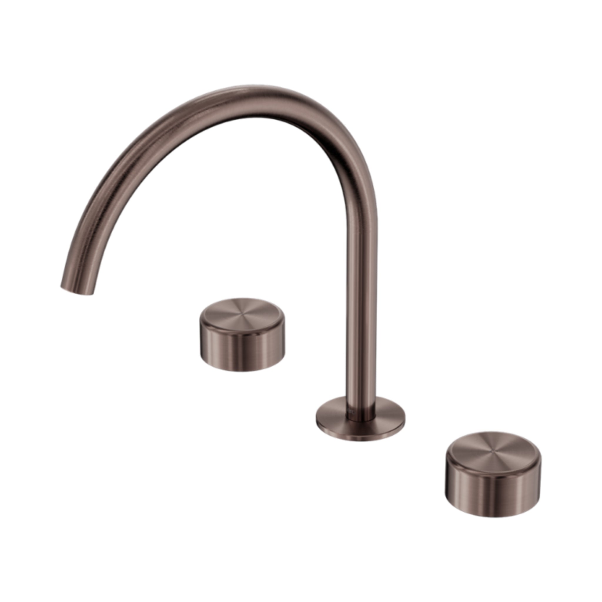 NERO SERENITY BATH/KITCHEN SET ARC SPOUT WITH METAL HANDLE 260MM BRUSHED BRONZE