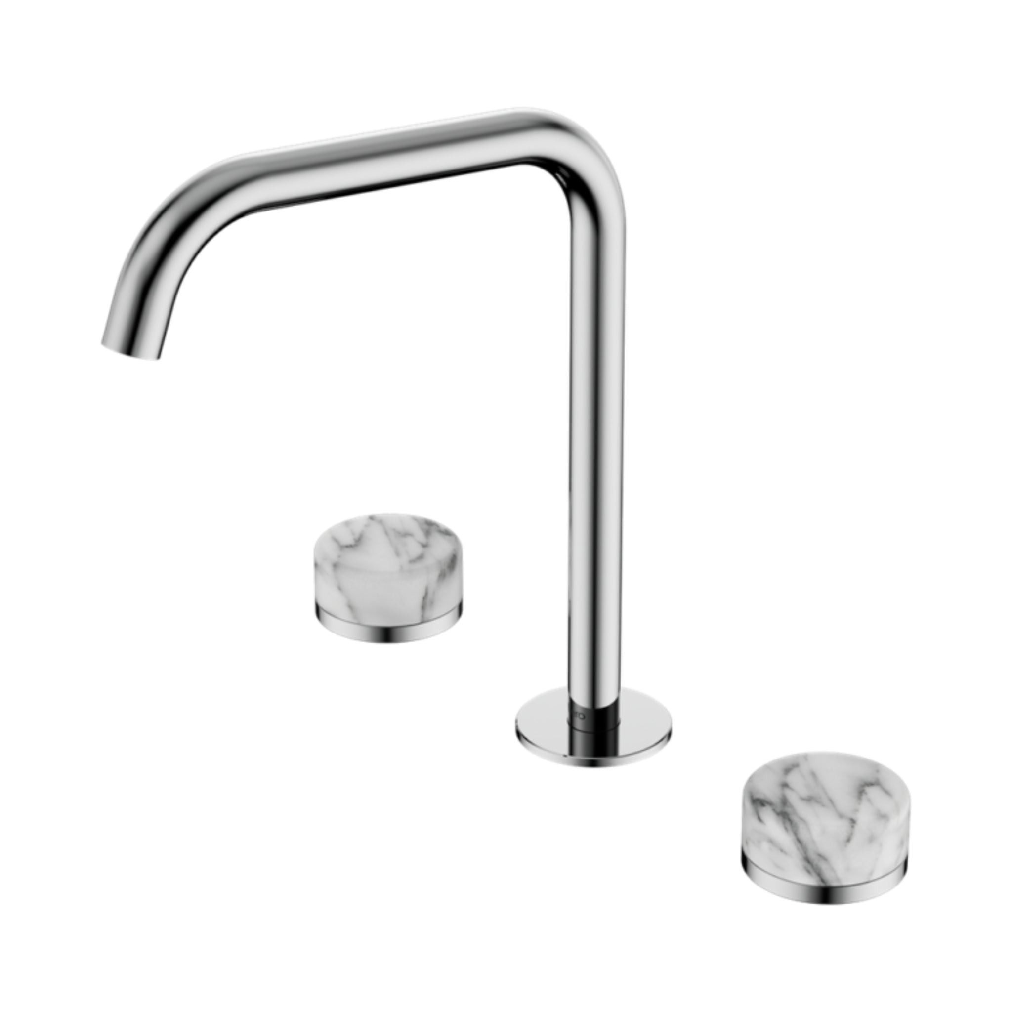 NERO SERENITY BATH/KITCHEN SET EDGE SPOUT WITH ARABESCATO CORCHIA HANDLE 270MM CHROME