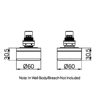 NERO SERENITY WALL TOP ASSEMBLY WITH ROME TRAVERTINE HANDLE MATTE BLACK