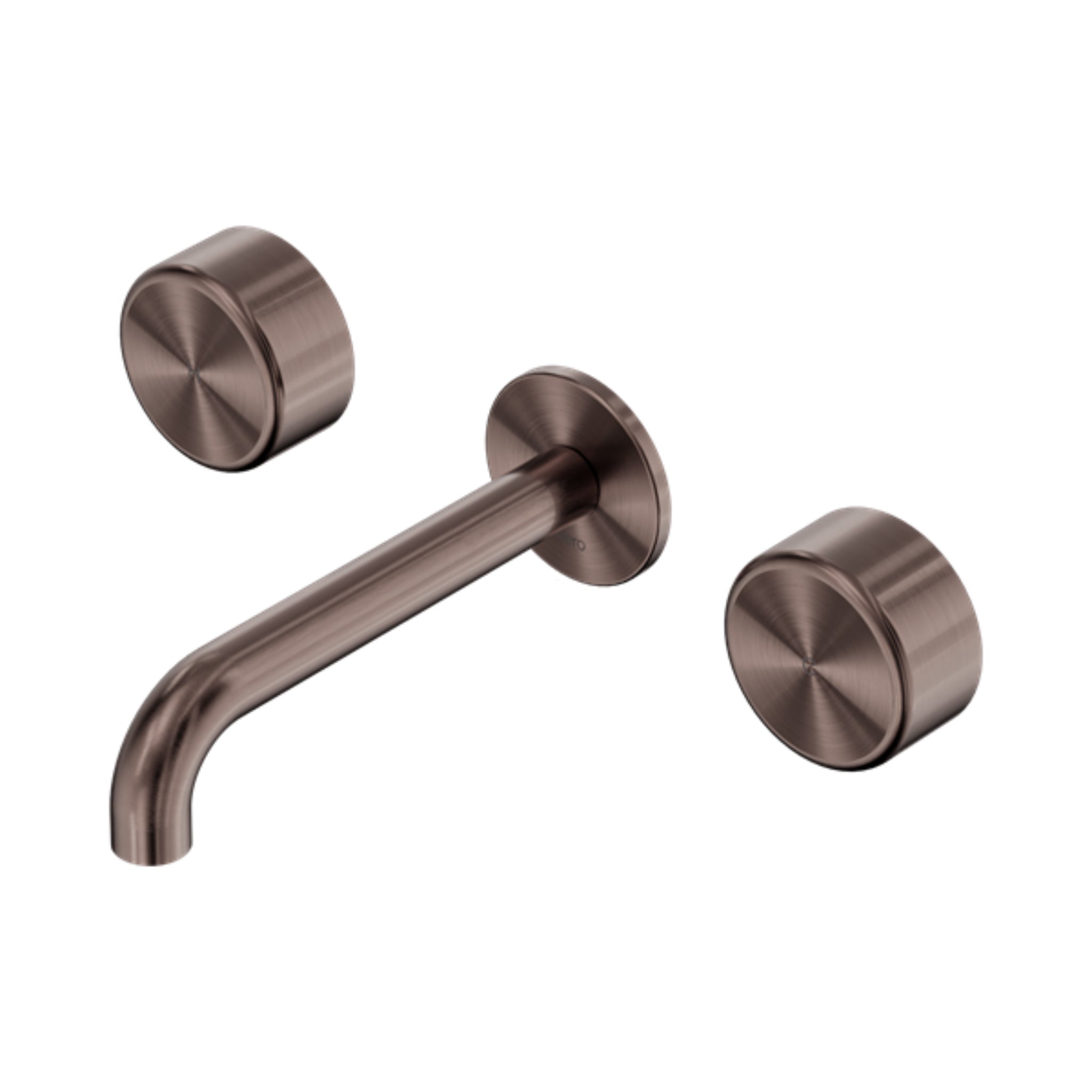 NERO SERENITY WALL BASIN SET SPOUT WITH METAL HANDLE BRUSHED BRONZE (AVAILABLE IN 160MM, 185MM AND 220MM)