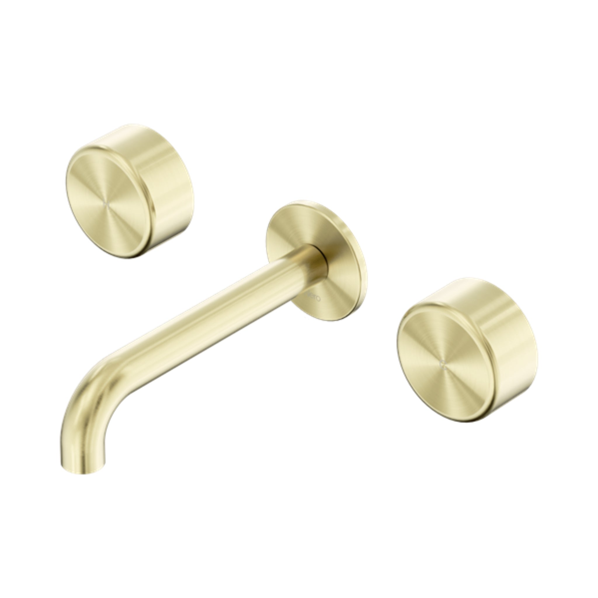 NERO SERENITY WALL BASIN SET SPOUT WITH METAL HANDLE BRUSHED GOLD (AVAILABLE IN 160MM, 185MM AND 220MM)