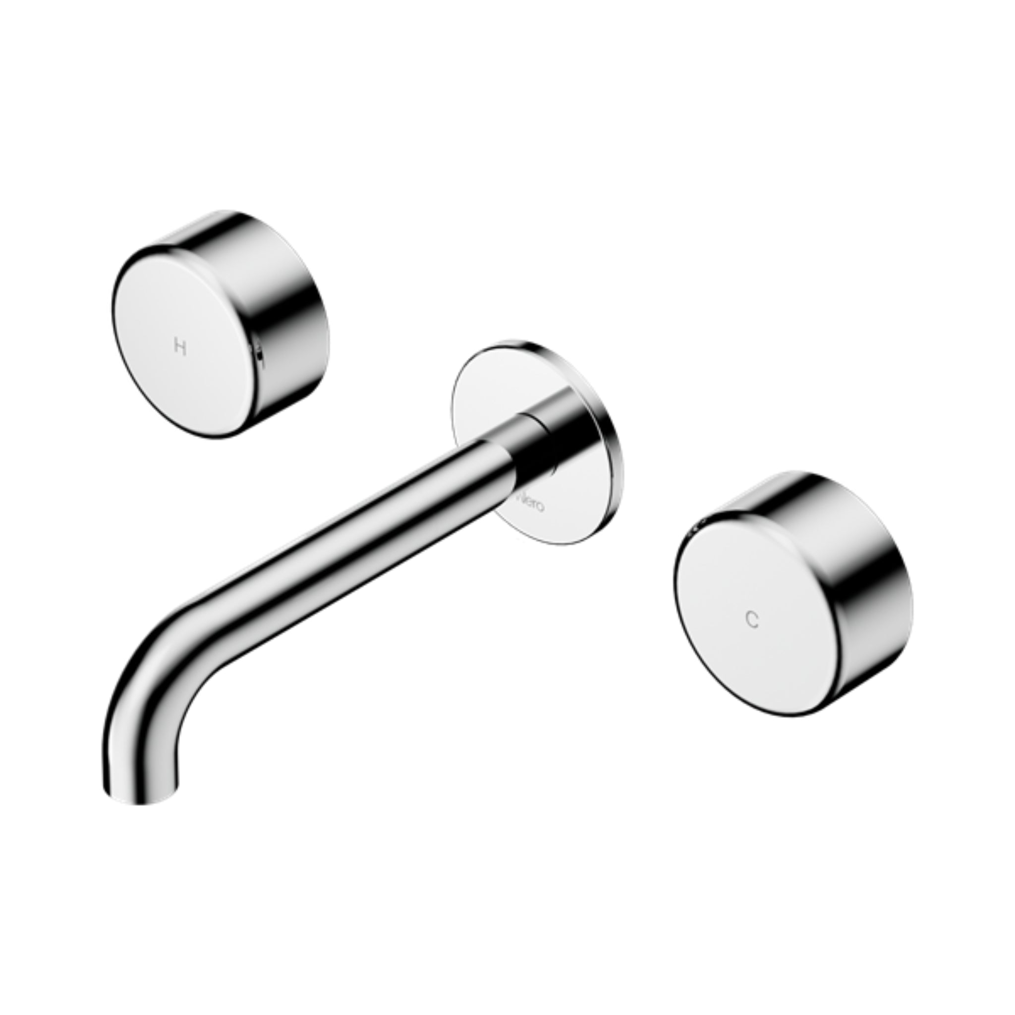 NERO SERENITY WALL BASIN SET SPOUT WITH METAL HANDLE CHROME (AVAILABLE IN 160MM, 185MM AND 220MM)