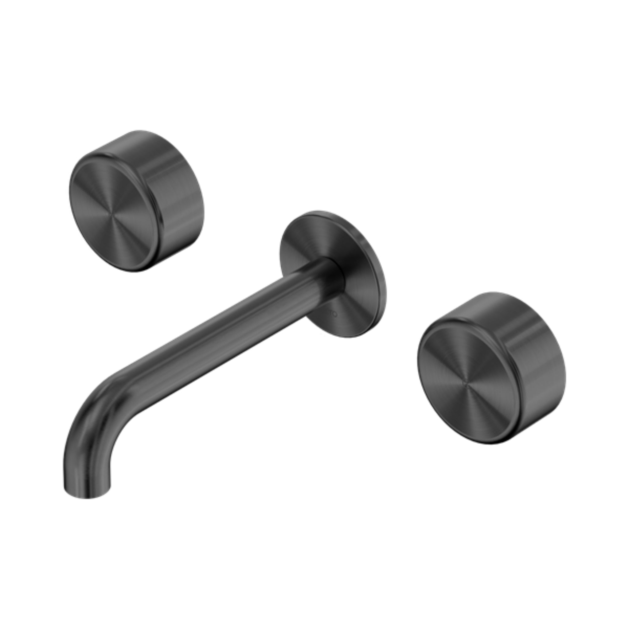 NERO SERENITY WALL BASIN SET SPOUT WITH METAL HANDLE GUN METAL (AVAILABLE IN 160MM, 185MM AND 220MM)