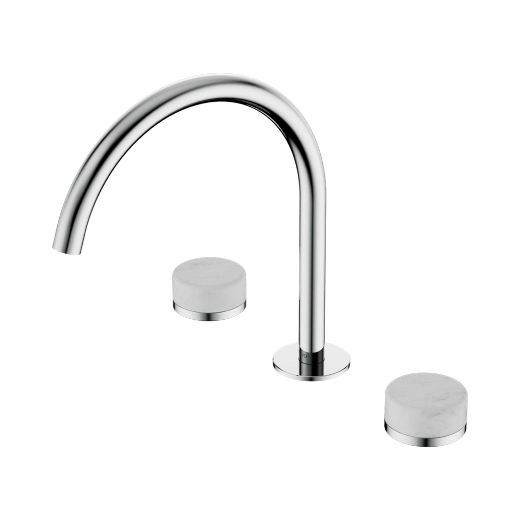 NERO SERENITY BATH/KITCHEN SET ARC SPOUT WITH CARRARA HANDLE 260MM CHROME