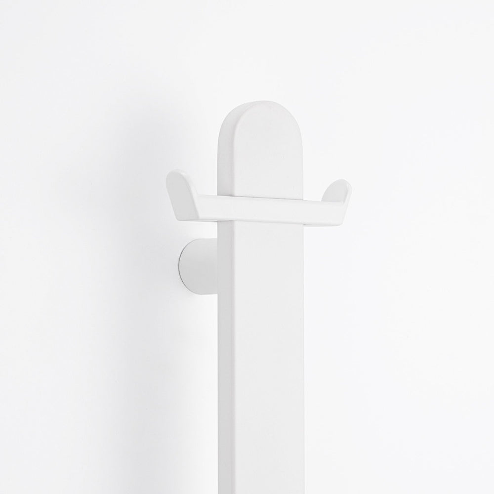 RADIANT HEATING NON-HEATED VERTICAL SINGLE TOWEL RAIL MATTE WHITE 930MM