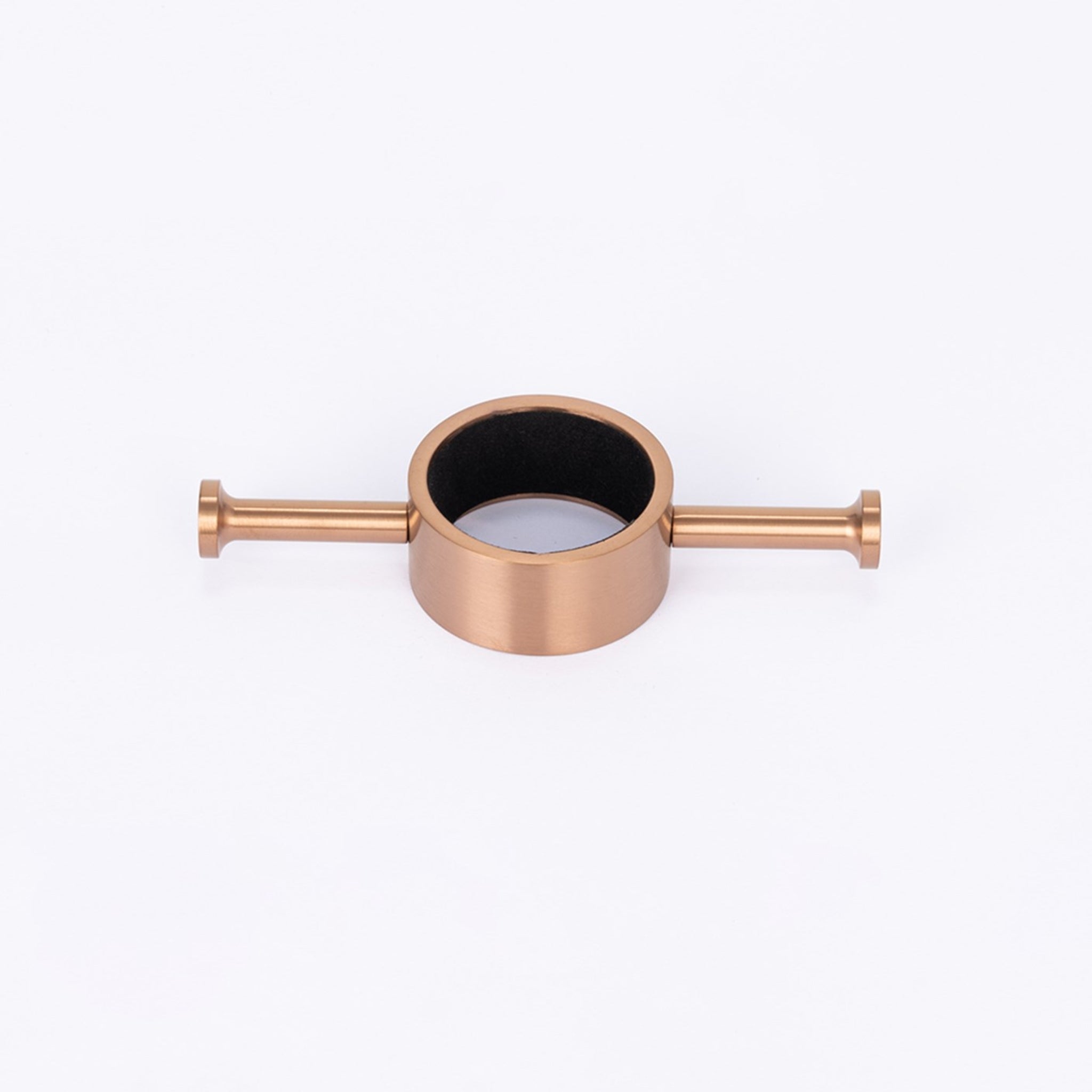 RADIANT HEATING RING HOOK FOR VERTICAL RAILS 110MM BRUSHED COPPER